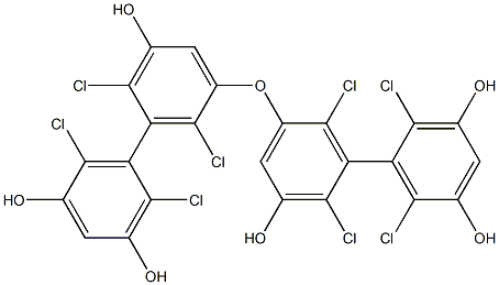 2,2',6,6'-Tetrachloro-3,3'-dihydroxy-5,5'-dihydroxy-biphenyl ether,,结构式