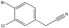 3-Chloro-4-broMophenyl acetonitrile Struktur