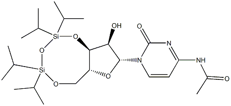 N4-Acetyl-3',5'-O-(1,1,3,3-tetraisopropyl-1,3-disiloxanediyl)cytidine Structure