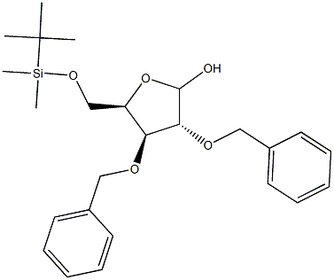 2,3-Di-O-benzyl-5-O-tert-butyldimethylsilyl-D-xylofuranose Structure