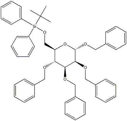 1,2,3,4-Tetra-O-benzyl-6-O-tert-butyldiphenylsilyl-a-D-mannopyranose Structure