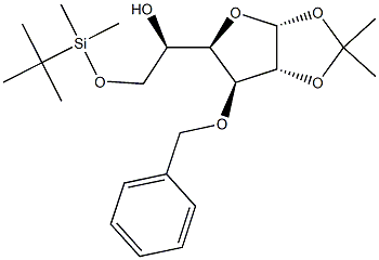 3-O-Benzyl-6-O-tert-butyldimethylsilyl-1,2-O-isopropylidene-a-D-glucofuranose Structure