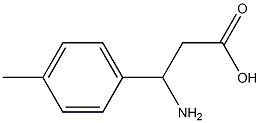 (RS)-3-氨基-3-(4-甲基苯基)丙酸,,结构式