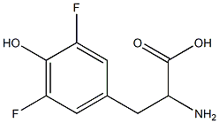 3,5-二氟-DL-酪氨酸, , 结构式