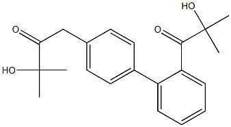 2-hydroxy-1-(4-(2-hydroxy-2-methylpropionylphenyl)benzyl)-2-methyl-1-propanone Structure