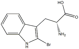 2-bromo-D-tryptophan 化学構造式