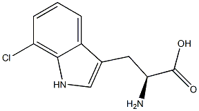 7-氯-DL-色氨酸 结构式