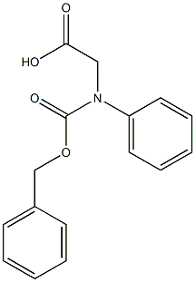 N-benzyloxycarbonyl-D-phenylglycine 化学構造式