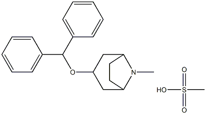 苯扎托品甲磺酸盐, , 结构式