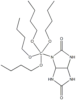 四丁氧甲基甘脲, , 结构式