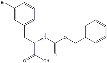 CBZ-D-3-溴苯丙氨酸 结构式