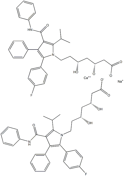 (3R,5S)-Atorvastatin Sodium Salt Struktur