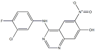 4-(3-Chloro-4-fluoro-phenylamino)-6-nitro-quinazolin-7-ol Structure