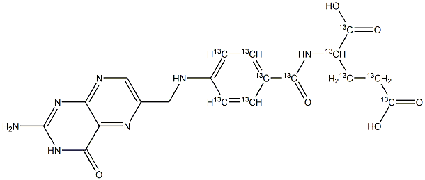 Folic acid-13C11 化学構造式