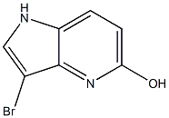 3-Bromo-1H-pyrrolo[3,2-b]pyridin-5-ol,,结构式
