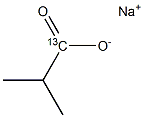 Sodium 2-Methylpropionate-1-13C 结构式