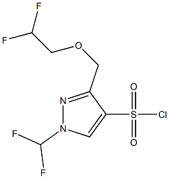 3-[(2,2-DIFLUOROETHOXY)METHYL]-1-(DIFLUOROMETHYL)-1H-PYRAZOLE-4-SULFONYL CHLORIDE Structure