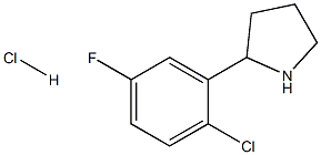 2-(2-chloro-5-fluorophenyl)pyrrolidine hydrochloride Struktur