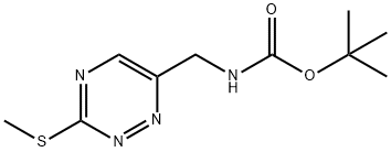 N-Boc-1-[3-(Methylthio)-1,2,4-triazin-6-yl]methylamine Structure