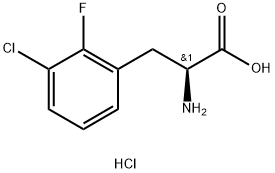(2S)-2-AMINO-3-(3-CHLORO-2-FLUOROPHENYL)PROPANOIC ACID HYDROCHLORIDE Struktur