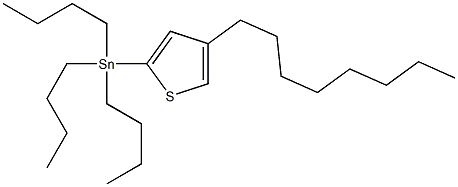 Tributyl-(4-octyl-thiophen-2-yl)-stannane,,结构式