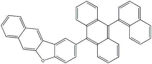 2-(10-(萘基-1-基)蒽-9-基)萘[2,3-B]苯并呋喃,,结构式