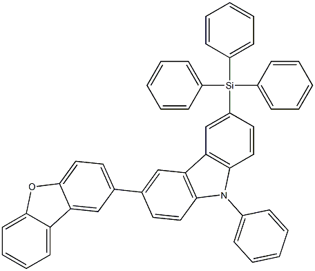 3-(dibenzo[b,d]furan-2-yl)-9-phenyl-6-(triphenylsilyl)-9H-carbazole Structure