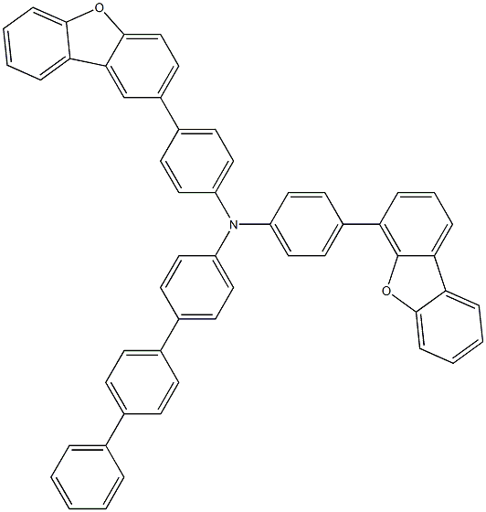 N-(4-(dibenzo[b,d]furan-2-yl)phenyl)-N-(4-(dibenzo[b,d]furan-4-yl)phenyl)-[1,1':4',1''-terphenyl]-4-amine Structure