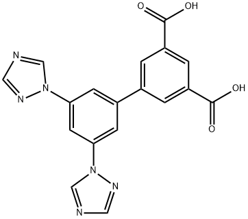 3',5'-di(1H-1,2,4-triazol-1-yl)-[1,1'-biphenyl]-3,5-dicarboxylic acid Struktur