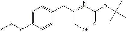 tert-butyl (S)-(1-(4-ethoxyphenyl)-3-hydroxypropan-2-yl)carbamate,,结构式