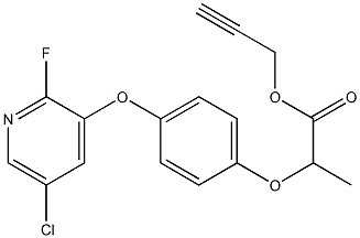 prop-2-yn-1-yl 2-(4-((5-chloro-2-fluoropyridin-3-yl)oxy)phenoxy)propanoate Struktur