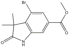 methyl 4-bromo-3,3-dimethyl-2-oxoindoline-6-carboxylate,2306271-86-1,结构式
