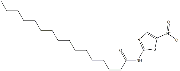 Hexadecanoic acid (5-nitro-thiazol-2-yl)-amide 结构式