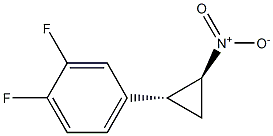 1,2-Difluoro-4-[(1R,2S)-2-nitrocyclopropyl]benzene 化学構造式