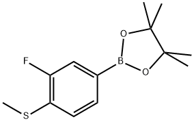 3-Fluoro-4-(methylthio)phenylboronic acid pinacol ester Structure