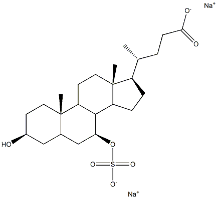 7-Sulfo-ursodeoxycholic Acid Disodium Salt Structure