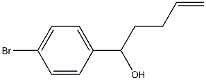 1-(4-Bromophenyl)pent-4-en-1-ol 化学構造式