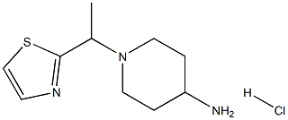 1-(1-(Thiazol-2-yl)ethyl)piperidin-4-amine hydrochloride Structure