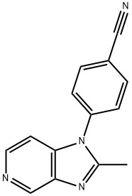 4-(2-Methyl-1H-imidazo[4,5-c]pyridin-1-yl)benzonitrile 化学構造式