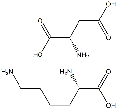 L-赖氨酸-L-天冬酸盐, , 结构式