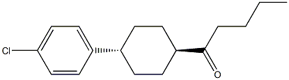 反式-4-(4-氯苯基)-1-戊酰基环己烷,,结构式
