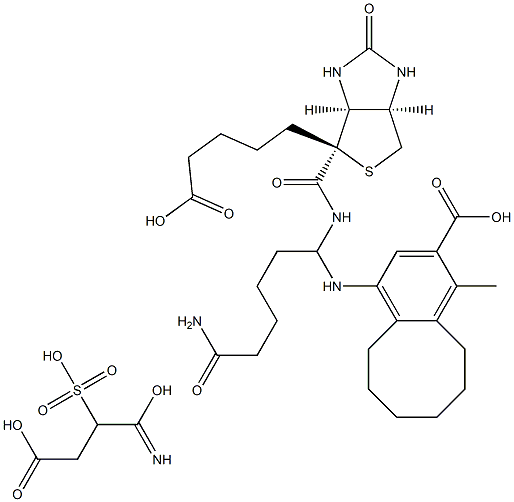 6-[生物素酰氨基]-6-己酰氨基己酸-磺基琥珀酸酰亚胺酯, , 结构式