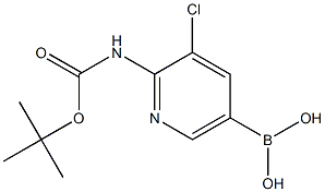 2-Boc-amino-3-chloro-pyridine-5-boronic acid,2408429-68-3,结构式