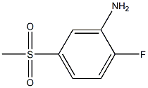 2-氟-5-甲基磺酰苯胺,,结构式