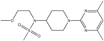 N-[1-(4,6-DIMETHYLPYRIMIDIN-2-YL)PIPERIDIN-4-YL]-N-(2-METHOXYETHYL)METHANESULFONAMIDE Structure