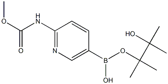 2-METHOXYCARBONYLAMINOPYRIDINE-5-BORONIC ACID, PINACOL ESTER Structure