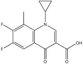 1-CYCLOPROPYL-6,7-DIFLUORO-8-METHYL-4-OXO-3-QUINOLINE CARBOXYLIC ACID Structure