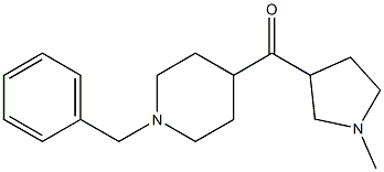 (1-METHYL-1H-3-PYRROLIDINYL)[1-BENZYL-4-PIPERIDINYL]-METHANONE 化学構造式