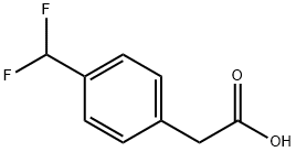 BENZENEACETIC ACID, 4-(DIFLUOROMETHYL)- Struktur