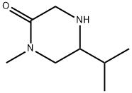 2-Piperazinone,  1-methyl-5-(1-methylethyl)- Structure